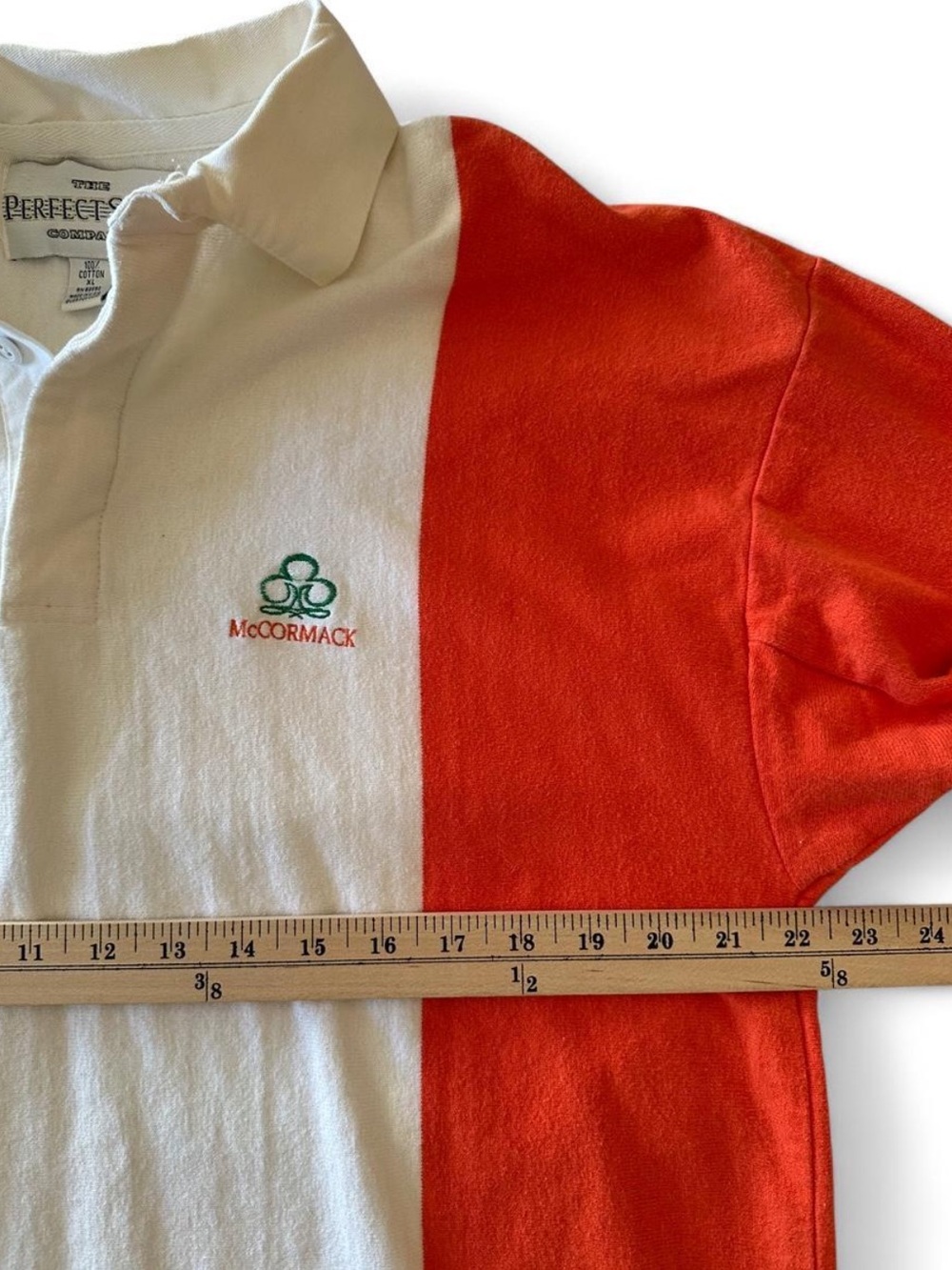 Vintage USA Irish Rugby Shirt XL McCormack Shamrock Colorblock Long Sleeve Polo - Picture 7 of 8